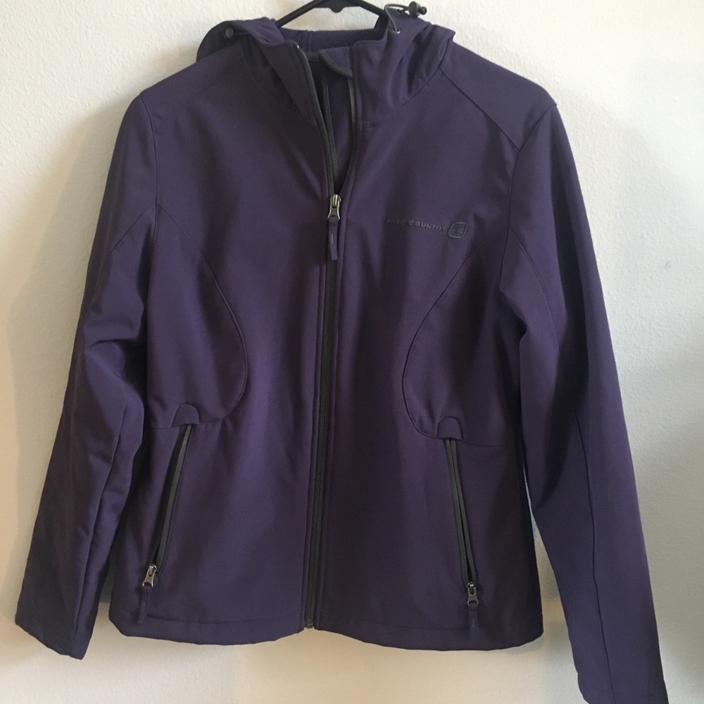 Purple hard shell jacket